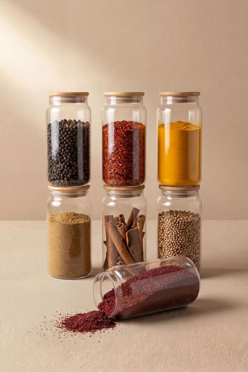 bambu kapaklı 12'li cam kavanoz seti 1100 ml 1 1 l büyük boy şeffaf