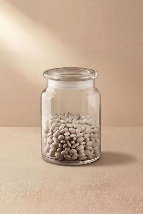 cam kapaklı cam kavanoz 800 ml şeffaf sızdırmaz hava almaz