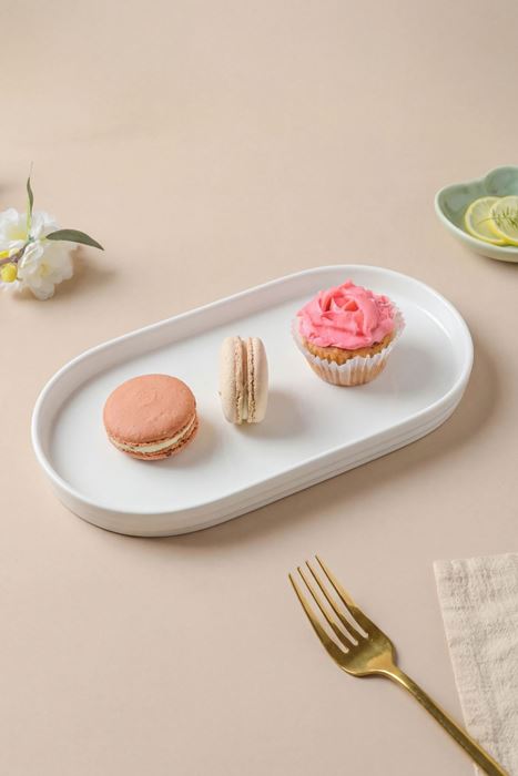 Oval Servis ve Sunum Tabağı 36,3x19 cm – Beyaz Porselen