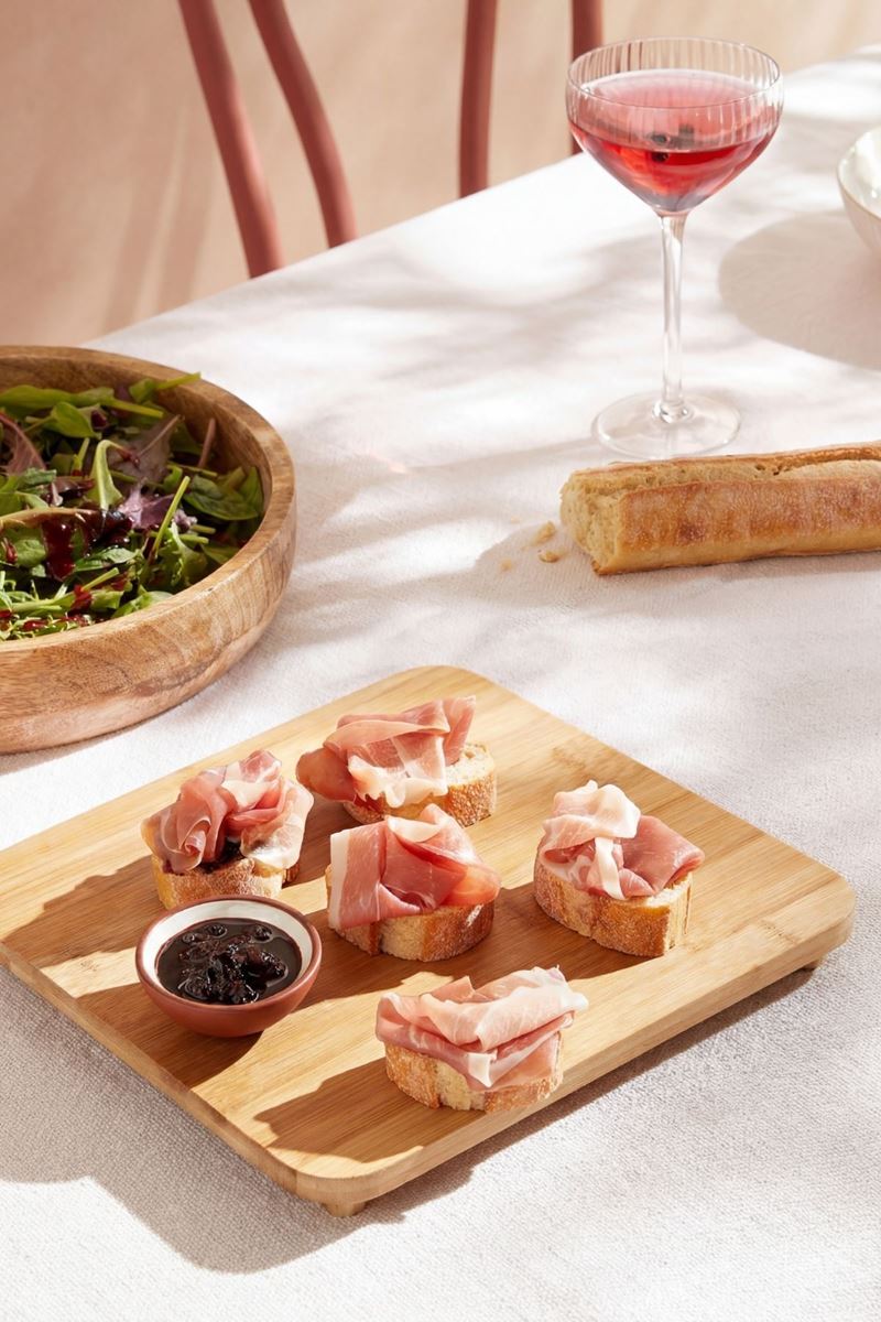 bambu sunum tahtası 33x28x1,5 cm kahvaltılık ve şarküteri servis panosu