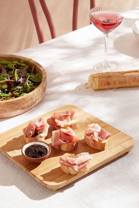 bambu sunum tahtası 33x28x1,5 cm kahvaltılık ve şarküteri servis panosu